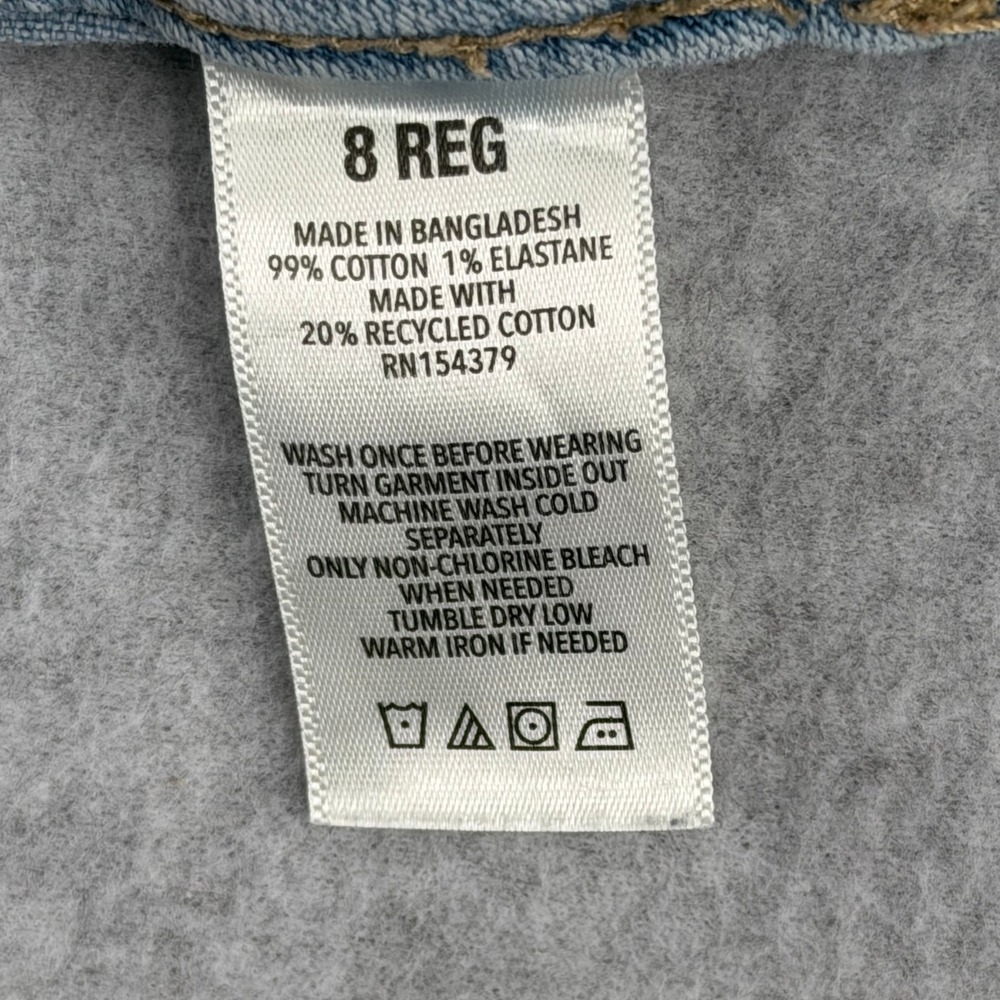 Aeropostale Low Rise Flare Jeans Light Wash Distressed Blue Denim Size 8 Reg - Picture 3 of 10